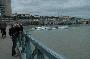 tina on the chain bridge over the danube river in budapest