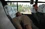 tina sleeping on the bus from hoi an to nha trang